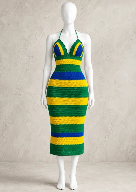 VESTIDO LISTRADO BRASIL